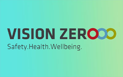 Vision Zero logo, Safty Health Wellbeing.