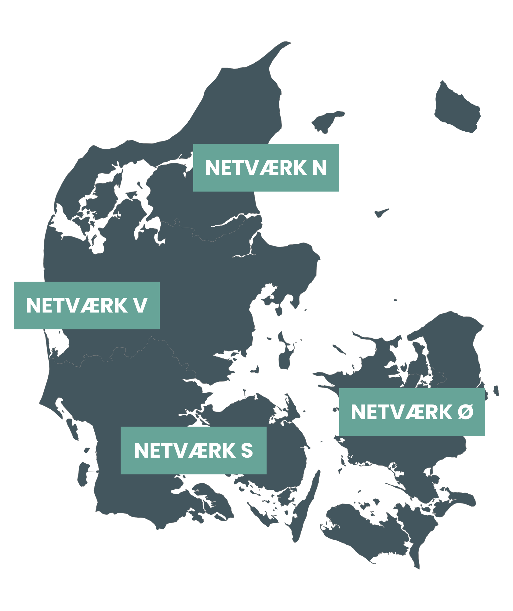 Danmarkskort med netværk