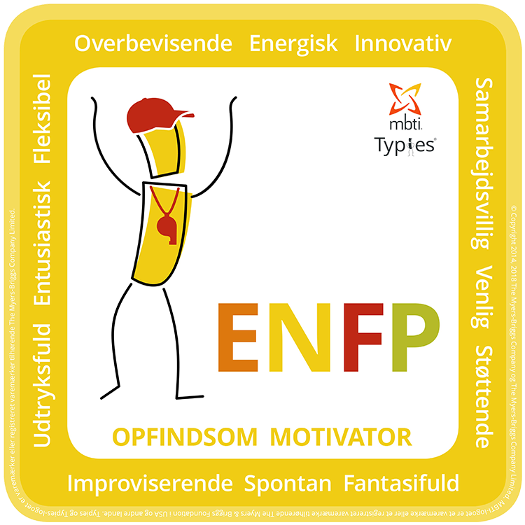 ENFP-typie-DA-750x750 ENFP type kode MBTI® Typie dansk illustration